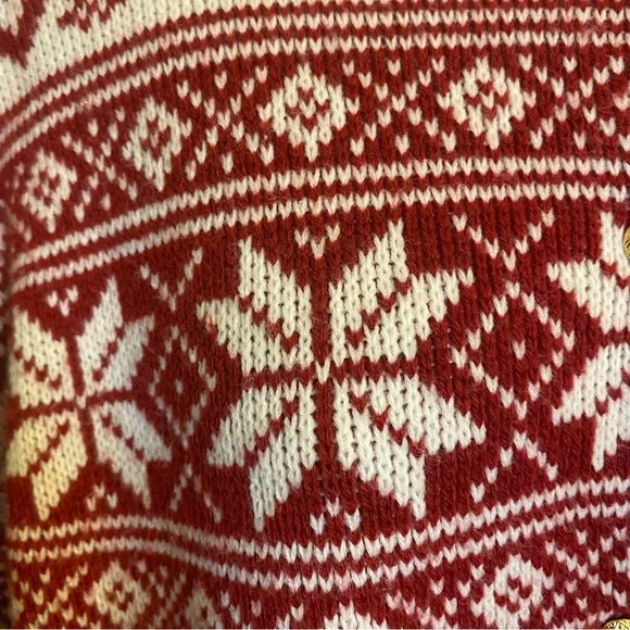 Crystal Kobe Womens Sweater Cardigan Nordic Winter Ski Icelandic Soft Large - Picture 4 of 12